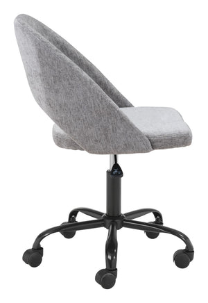 Zuo Modern Treibh 100% Polyester, Plywood, Steel Modern Commercial Grade Office Chair Light Gray, Black 100% Polyester, Plywood, Steel