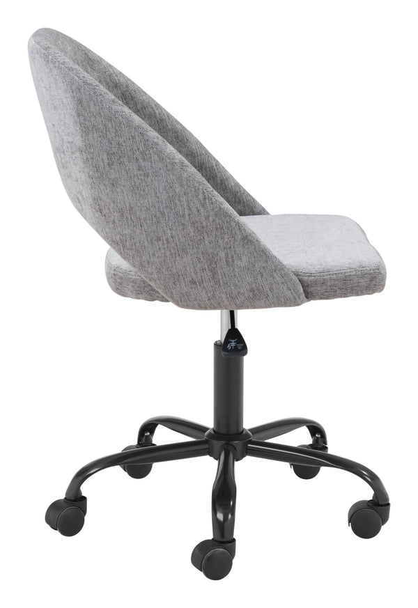 Zuo Modern Treibh 100% Polyester, Plywood, Steel Modern Commercial Grade Office Chair Light Gray, Black 100% Polyester, Plywood, Steel