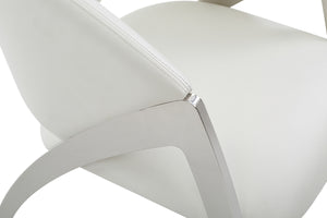 VIG Furniture Modrest Rabia Modern White Leatherette Accent Chair VGVCB899A-WHT