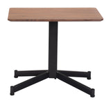 English Elm EE2816 MDF, Steel Mid Century Commercial Grade Side Table Brown, Black MDF, Steel