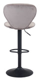 Zuo Modern Salem 100% Polyester, Plywood, Steel Modern Commercial Grade Barstool Gray, Black 100% Polyester, Plywood, Steel