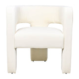 Sagebrook Home Contemporary Round Back Chair - Ivory 17041-04 Ivory/beige Non-woven Fabric