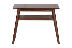 Porter Designs Portola Solid Acacia Wood Transitional End Table Brown 05-108-15-2024