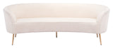 Zuo Modern Luna 100% Polyester, Plywood, Steel Modern Commercial Grade Sofa Cream, Gold 100% Polyester, Plywood, Steel