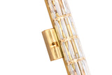 Bethel Gold Wall Sconce in Metal & Crystal