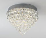 Bethel Chrome Semi Flush Mount in Iron & Crystal