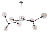 Bethel Black Chandelier in Metal & Glass