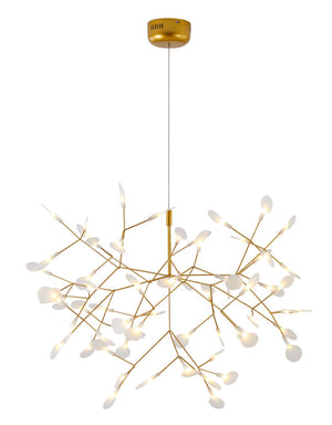 Bethel Gold LED Chandelier in Metal & Acrylic