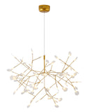 Bethel Gold LED Chandelier in Metal & Acrylic