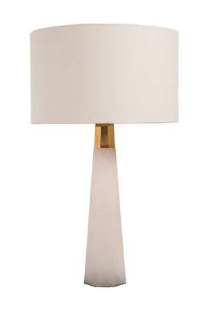 Bethel White & Gold Table Lamp in Metal & Marble