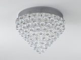 Bethel Chrome Semi Flush Mount in Iron & Crystal