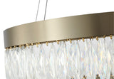 Bethel Gold LED Chandelier in Stainless Steel & Crystal