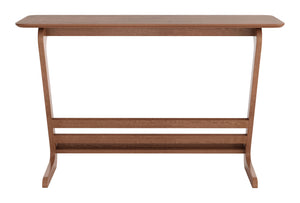 Zuo Modern Zoroastria MDF, Rubberwood Scandinavian Commercial Grade Desk Walnut MDF, Rubberwood