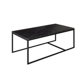 VIG Furniture Modrest Baca - Black Marble + Metal Coffee Table VGGMM-CT-1580-BLK-CT