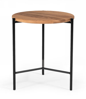 VIG Furniture Modrest Bacone - Industrial Oak and Black Iron End Table VGAFFV19-ST1
