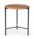 VIG Furniture Modrest Bacone - Industrial Oak and Black Iron End Table VGAFFV19-ST1