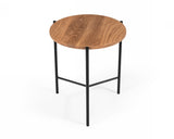 VIG Furniture Modrest Bacone - Industrial Oak and Black Iron End Table VGAFFV19-ST1
