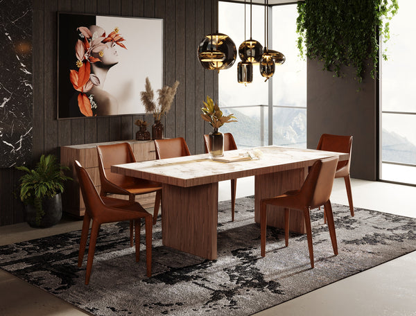 VIG Furniture Nova Domus Bailey- Modern Walnut Rectangular Dining Table VGHB-EM112T3-W