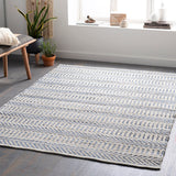 Bali BAL-2300 Cottage Jute, Cotton Rug BAL2300-81012 Denim, Black, Beige 70% Jute, 30% Cotton 8'10" x 12'