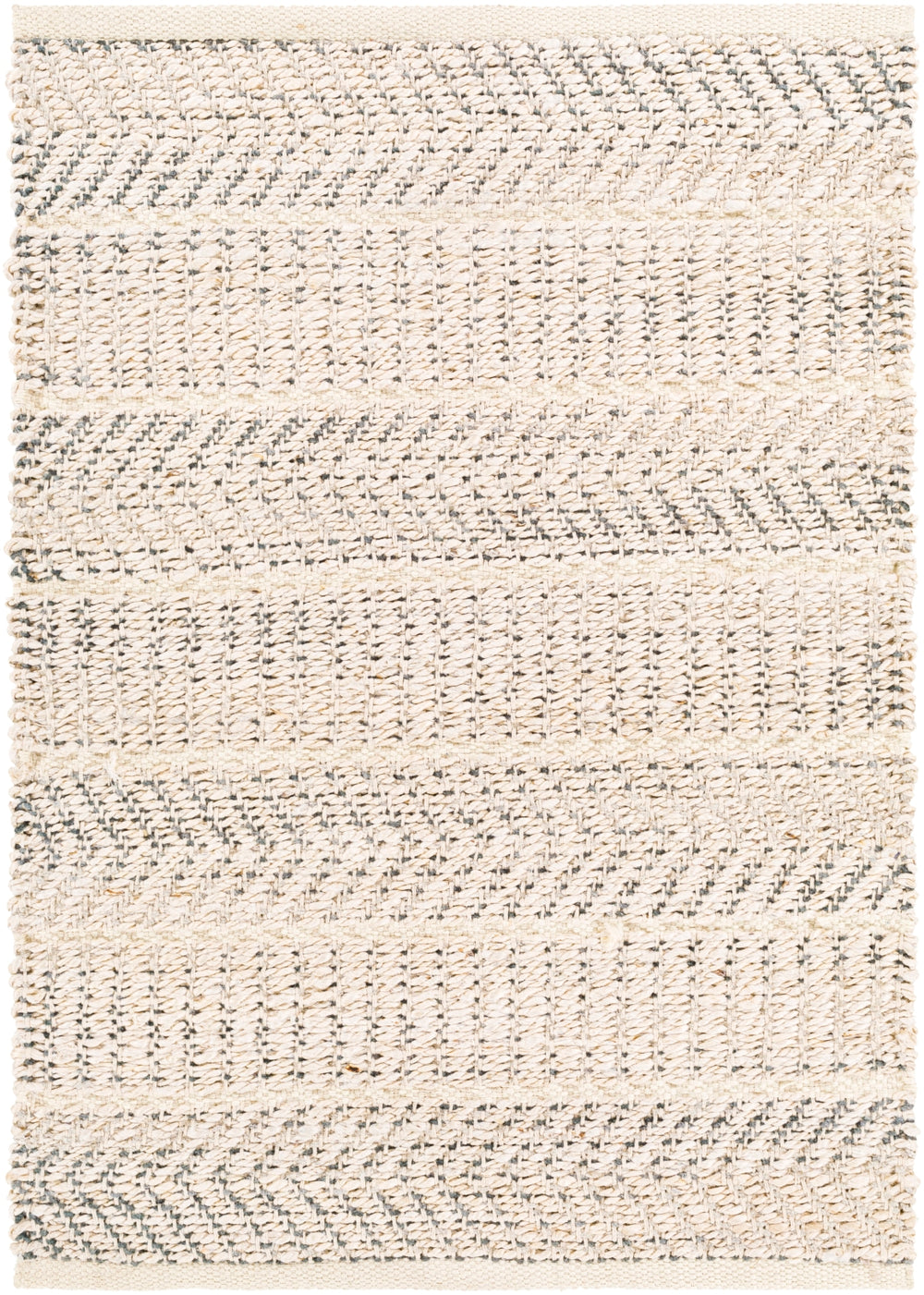 Bali BAL-2306 Cottage Jute, Cotton Rug BAL2306-81012 Charcoal, Light Gray, Beige 70% Jute, 30% Cotton 8'10" x 12'
