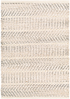 Bali BAL-2306 Cottage Jute, Cotton Rug BAL2306-81012 Charcoal, Light Gray, Beige 70% Jute, 30% Cotton 8'10" x 12'