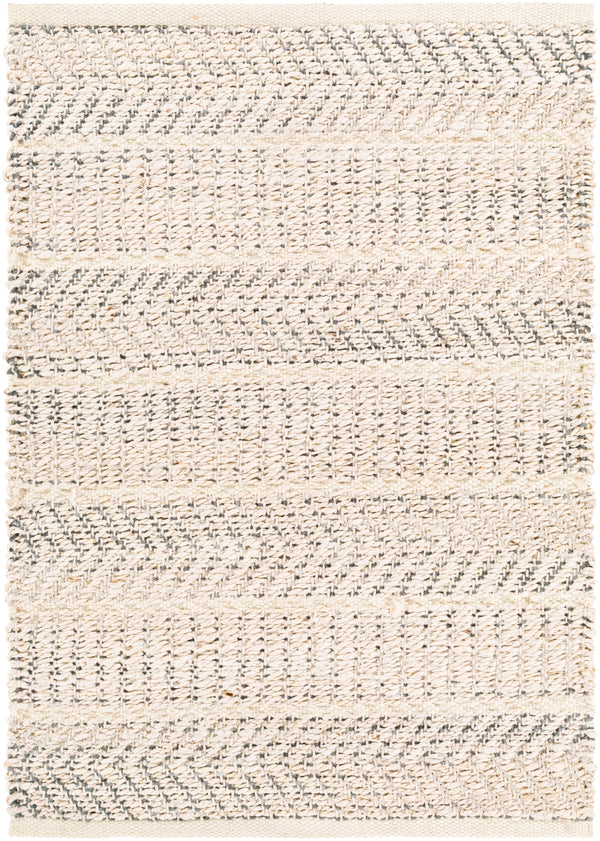 Bali BAL-2306 Cottage Jute, Cotton Rug BAL2306-81012 Charcoal, Light Gray, Beige 70% Jute, 30% Cotton 8'10" x 12'