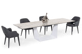 VIG Furniture Modrest Baldwin - Modern White Ceramic Extendable Dining Table VGNS-GD8684-C