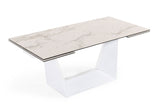 VIG Furniture Modrest Baldwin - Modern White Ceramic Extendable Dining Table VGNS-GD8684-C