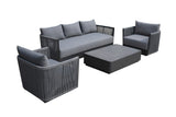 VIG Furniture Renava Bali - Outdoor Black and Grey Sofa Set VGGE-P-S0392-BLK-SET