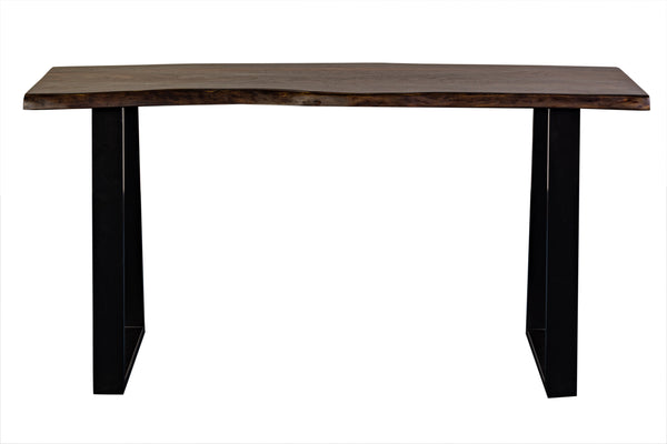 Porter Designs Manzanita Live Edge Solid Sheesham Wood Natural Console Table Gray 05-196-10-5830T-KIT
