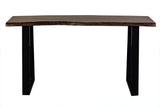 Porter Designs Manzanita Live Edge Solid Sheesham Wood Natural Console Table Gray 05-196-10-5830T-KIT