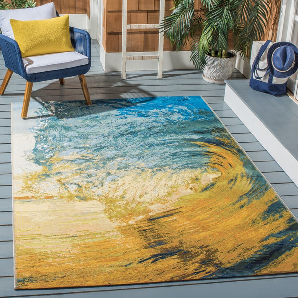 Safavieh Barbados 510 Power Loomed 76% Polypropylene/23% Polyester 1% Backing material Outdoor Rug BAR510M-8SQ