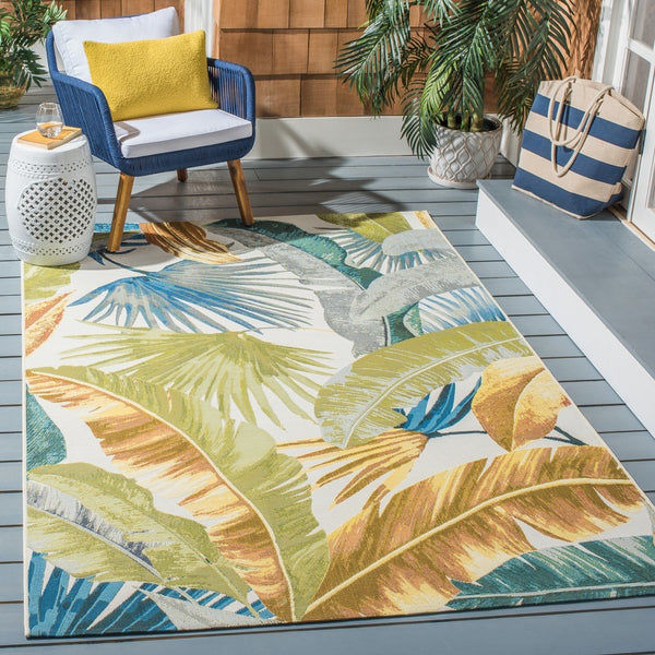 Safavieh Barbados 520 Power Loomed 76% Polypropylene/23% Polyester 1% Backing material Outdoor Rug BAR520C-9