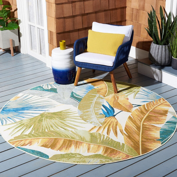 Safavieh Barbados 520 Power Loomed 76% Polypropylene/23% Polyester 1% Backing material Outdoor Rug BAR520C-9