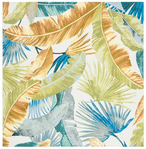 Barbados 500 Barbados 520 Outdoor Power Loomed 23% Polyester, 76% Polypropylene Rug Gold / Green