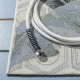 Barbados 500 Barbados 524 Outdoor Power Loomed 23% Polyester, 76% Polypropylene Rug Grey / Gold