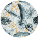 Barbados 500 Barbados 524 Outdoor Power Loomed 23% Polyester, 76% Polypropylene Rug Grey / Gold