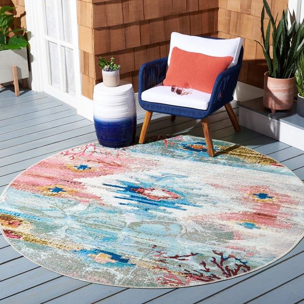 Safavieh Barbados 554 Power Loomed 76% Polypropylene/23% Polyester 1% Backing material Outdoor Rug BAR554M-9