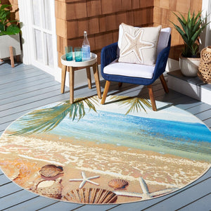 Safavieh Barbados 555 Power Loomed 76% Polypropylene/23% Polyester 1% Backing material Outdoor Rug BAR555A-9