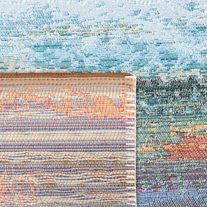 Barbados 500 Barbados 585 Outdoor Power Loomed 23% Polyester, 76% Polypropylene Rug Light Blue / Pink