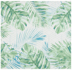 Barbados 500 Barbados 590 Outdoor Power Loomed 23% Polyester, 76% Polypropylene Rug Green / Teal
