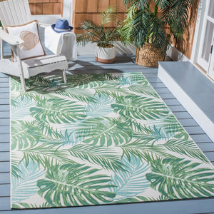 Barbados 500 Barbados 592 Outdoor Power Loomed 23% Polyester, 76% Polypropylene Rug Green / Teal