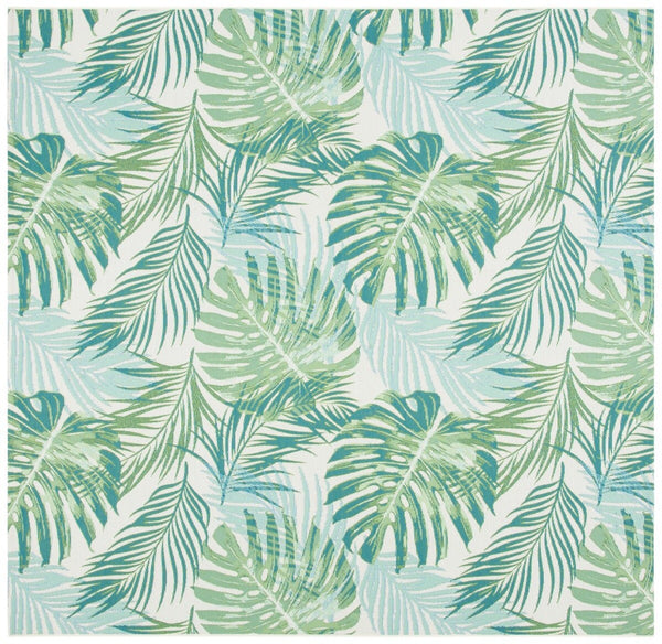 Barbados 500 Barbados 592 Outdoor Power Loomed 23% Polyester, 76% Polypropylene Rug Green / Teal