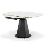 VIG Furniture Modrest Barela - Modern Black and White Ceramic Extendable 35.5"/53" Dining Table VGYF-DT8949-BLK-DT