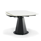 VIG Furniture Modrest Barela - Modern Black and White Ceramic Extendable 35.5"/53" Dining Table VGYF-DT8949-BLK-DT