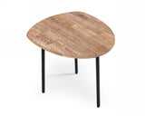 VIG Furniture Modrest Barnum - Industrial White Washed Oak and Black Iron End Table VGAFSH17-ST1