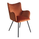 VIG Furniture Modrest Barrett - Modern Orange & Black Dining Chair VGYFDC1040-ORG-DC