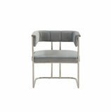 VIG Furniture Modrest Bavaria - Modern Light Grey & Stainless Steel Dining Chair VGRHVGRH-DC-115