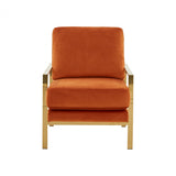 VIG Furniture Divani Casa Bayside - Modern Orange Fabric Accent Chair VGRH-RHS-AC-229-OG-ORG-CH VGRH-RHS-AC-229-OG-ORG-CH