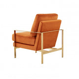 VIG Furniture Divani Casa Bayside - Modern Orange Fabric Accent Chair VGRH-RHS-AC-229-OG-ORG-CH VGRH-RHS-AC-229-OG-ORG-CH